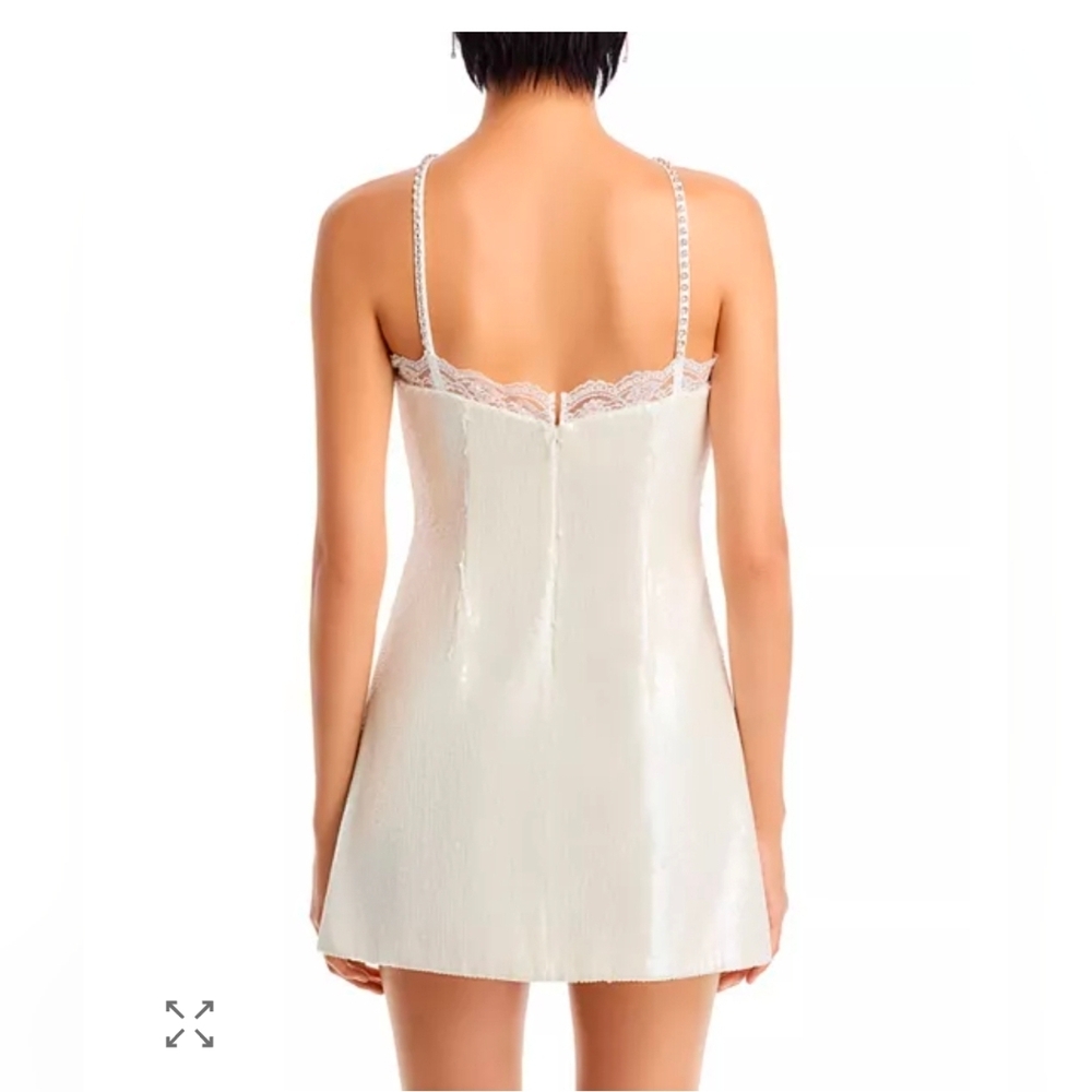 Self-Portrait Sequin Halter Mini Dress Size 8 Nwt - Picture 4 of 12